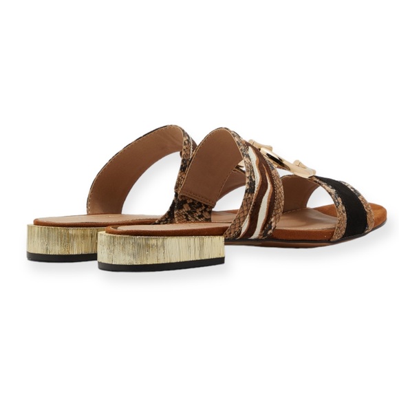 RIVER ISLAND “Nicki” Ring Flat Sandals, Size 7 - Picture 4 of 8